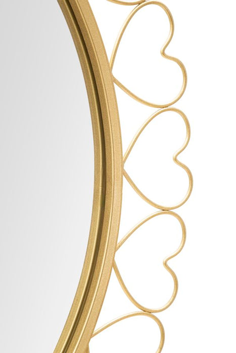 Oglinda decorativa Mauro Ferretti Hearts  Ø 80X2,5 cm, Auriu