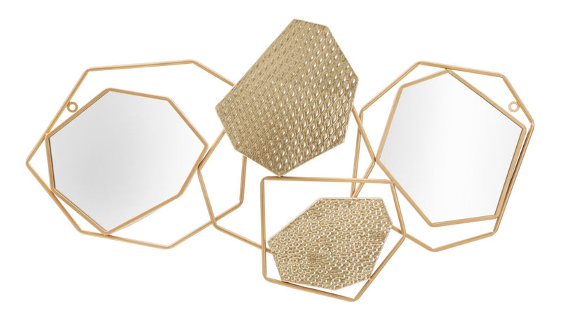 Oglinda decorativa Mauro Ferretti Stone  91X4X52 cm, Auriu
