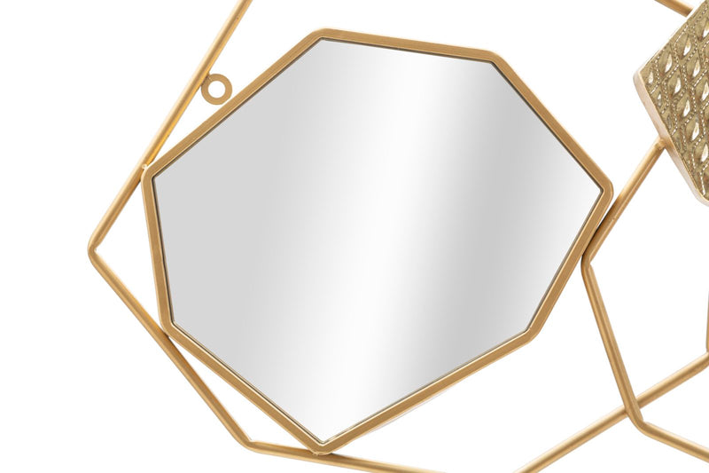 Oglinda decorativa Mauro Ferretti Stone  91X4X52 cm, Auriu