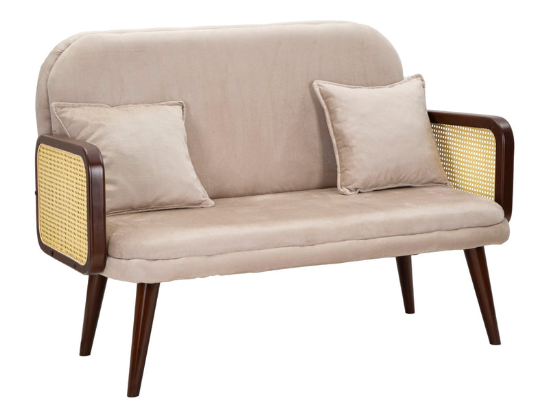Canapea 2 Locuri Mauro Ferretti Austria  131X80X93 cm, Crem/Maro