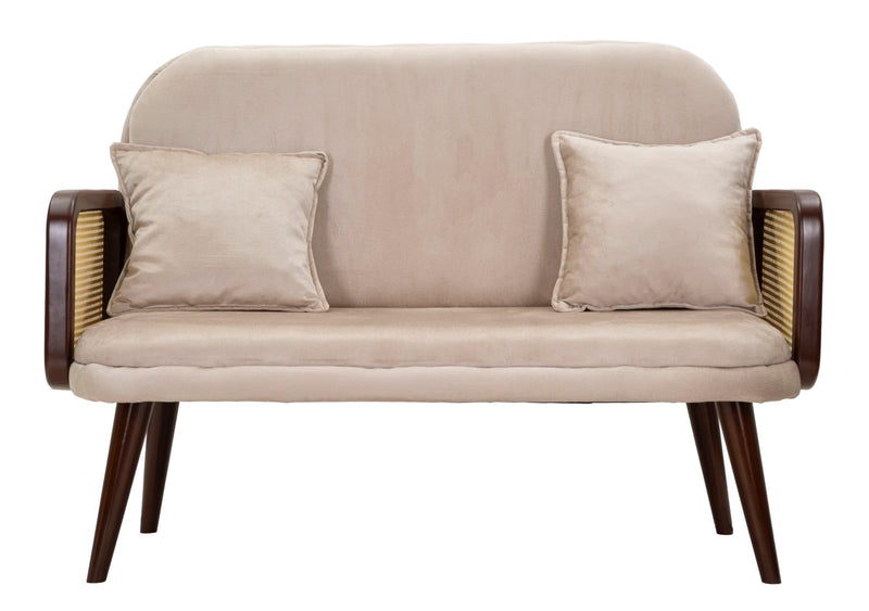 Canapea 2 Locuri Mauro Ferretti Austria  131X80X93 cm, Crem/Maro
