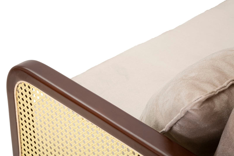 Canapea 2 Locuri Mauro Ferretti Austria  131X80X93 cm, Crem/Maro