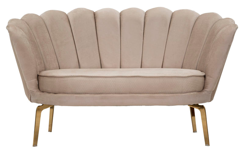 Canapea 2 Locuri Mauro Ferretti Vienna Plus Cream  136X76X78 cm, Crem/Auriu