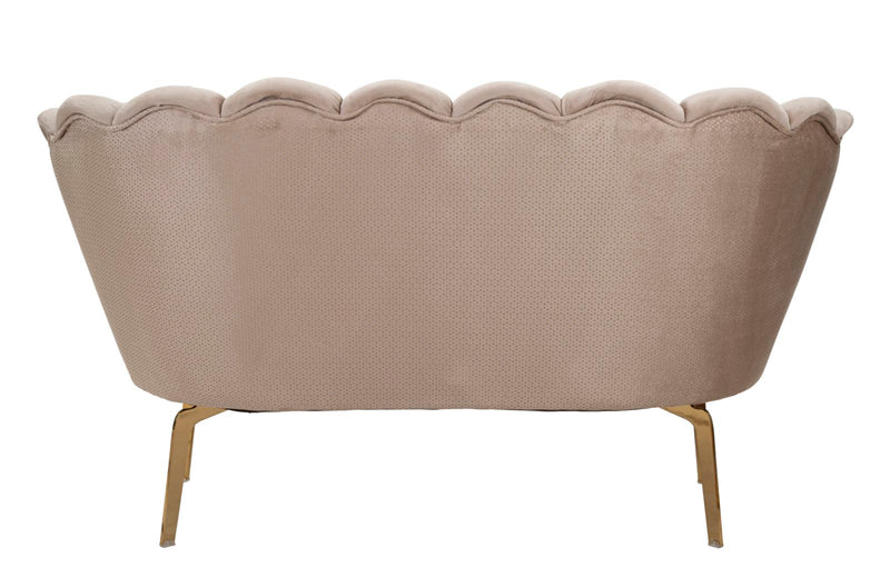 Canapea 2 Locuri Mauro Ferretti Vienna Plus Cream  136X76X78 cm, Crem/Auriu