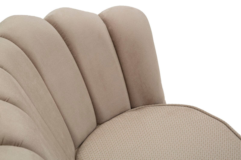 Canapea 2 Locuri Mauro Ferretti Vienna Plus Cream  136X76X78 cm, Crem/Auriu
