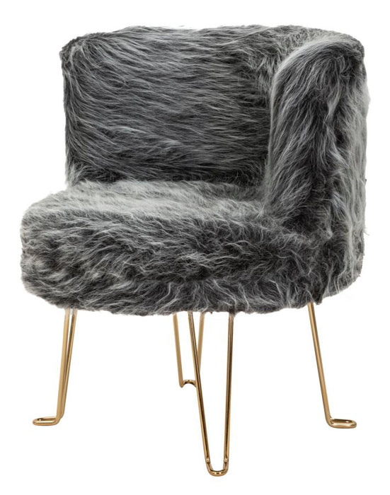 Fotoliu Mauro Ferretti Hacil Grey  73X64X77 cm, Gri/Auriu