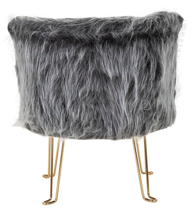 Fotoliu Mauro Ferretti Hacil Grey  73X64X77 cm, Gri/Auriu