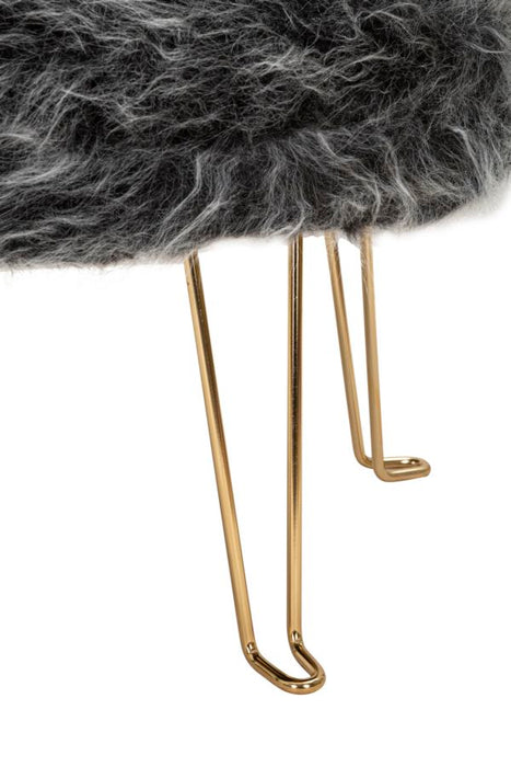 Fotoliu Mauro Ferretti Hacil Grey  73X64X77 cm, Gri/Auriu