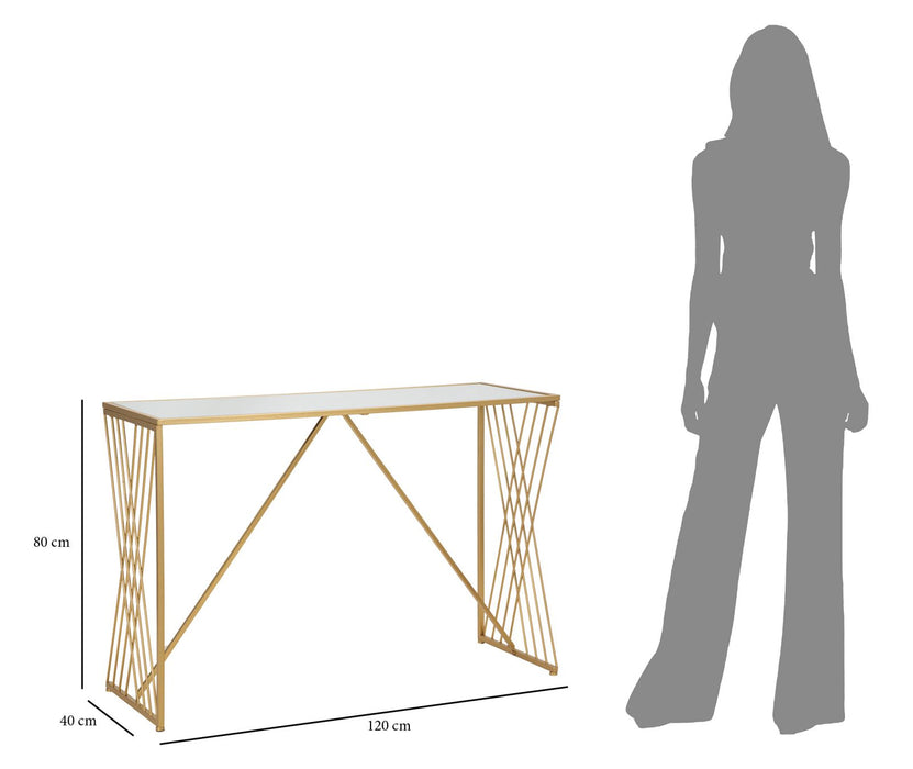 Consola Mauro Ferretti Easy  120X40X80 cm, Auriu