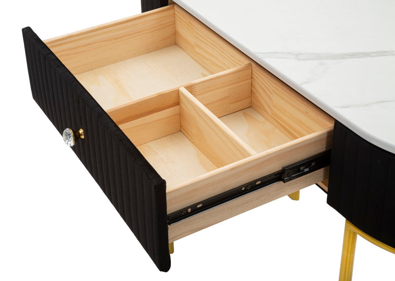 Consola Mauro Ferretti Montpellier Black  100X43X74 cm, Multicolor
