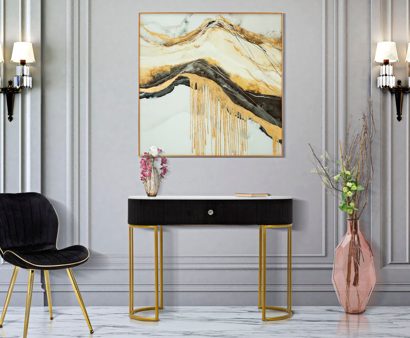 Consola Mauro Ferretti Montpellier Black  100X43X74 cm, Multicolor
