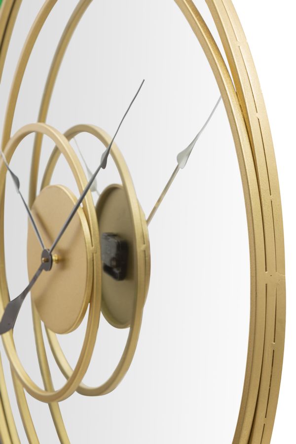 Oglinda decorativa Mauro Ferretti With Clock  Ø 90X5,5 cm, Auriu