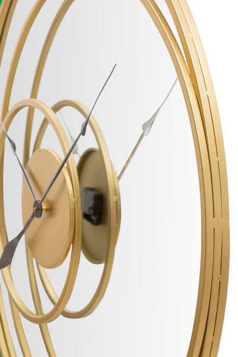 Oglinda decorativa Mauro Ferretti With Clock  Ø 90X5,5 cm, Auriu