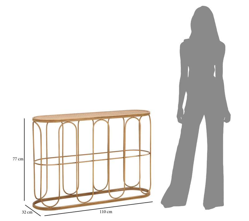 Consola Mauro Ferretti Samui  110X32X77 cm, Natural