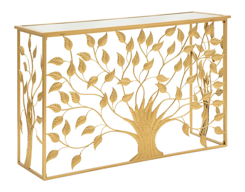 Consola Mauro Ferretti Albero  120X40X80 cm, Auriu