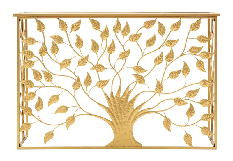 Consola Mauro Ferretti Albero  120X40X80 cm, Auriu