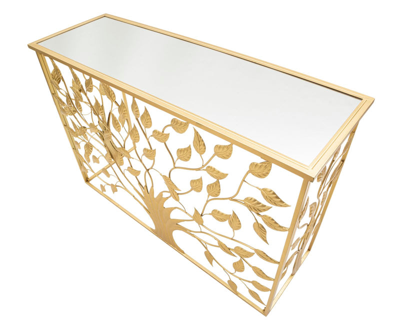 Consola Mauro Ferretti Albero  120X40X80 cm, Auriu