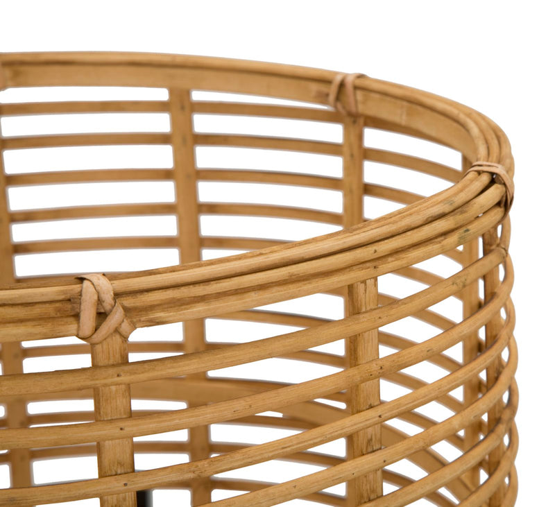 Set Suporturi Pentru Ghivece Mauro Ferretti Rattan, Set 2 Piese,  Ø 38X90-33X60 cm, Multicolor