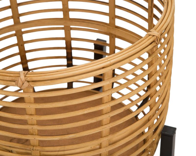 Set Suporturi Pentru Ghivece Mauro Ferretti Rattan, Set 2 Piese,  Ø 41X47-33X39 cm, Multicolor