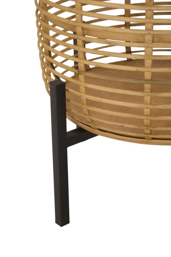 Set Suporturi Pentru Ghivece Mauro Ferretti Rattan, Set 2 Piese,  Ø 41X47-33X39 cm, Multicolor