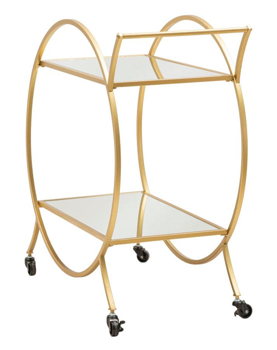 Carucior Servire Mauro Ferretti Trolley Round  70X36,5X78 cm, Auriu