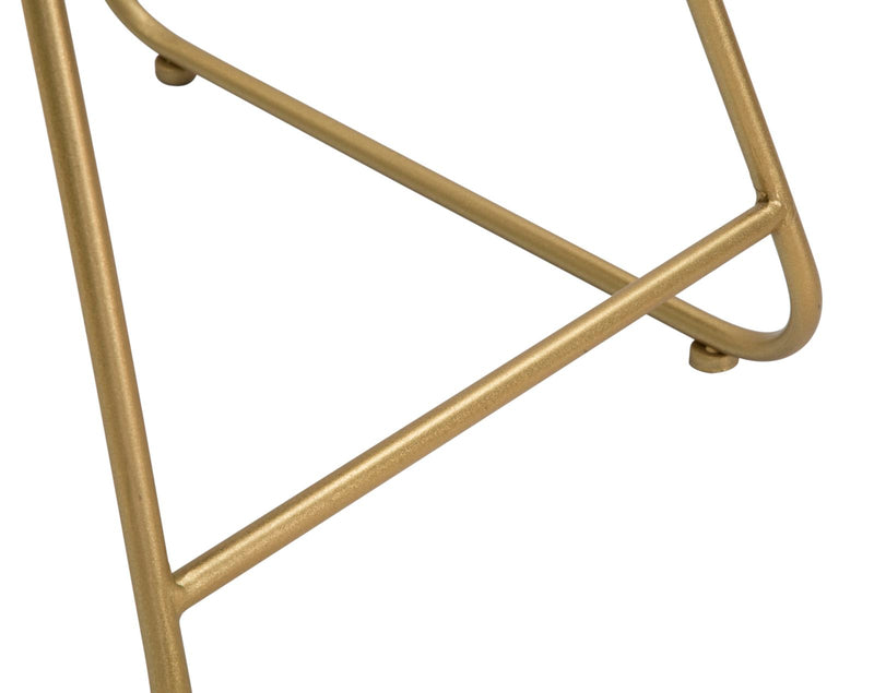 Scaun Mauro Ferretti Heart, 37X47X80 cm, Auriu/Roz