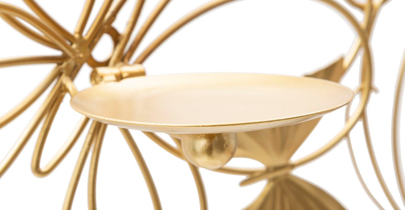 Suport Lumanari Mauro Ferretti Butterflies, Pentru Perete,  61X12X34 cm, Auriu