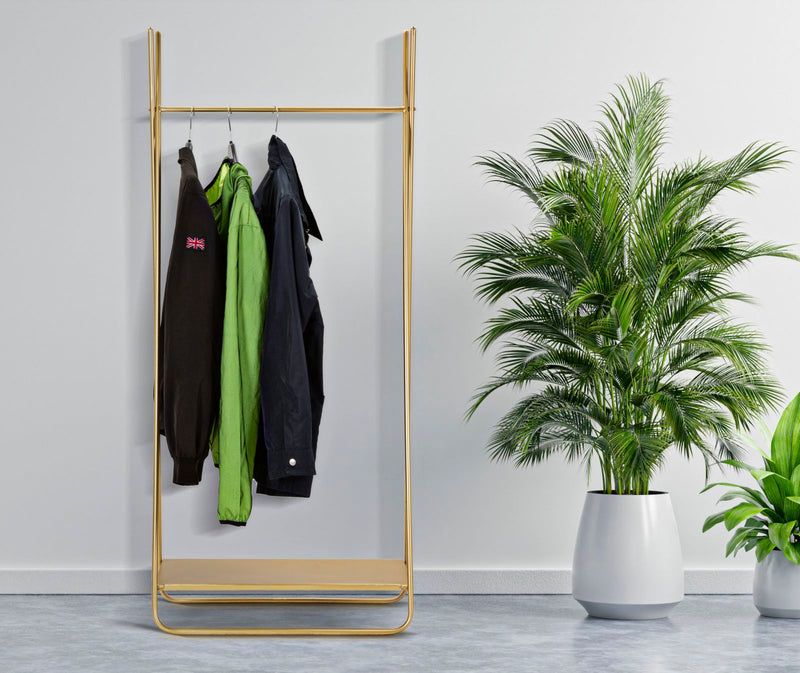 Suport de Umerase Mauro Ferretti Glam Stand Abiti  63,5X40,5X142 cm, Auriu