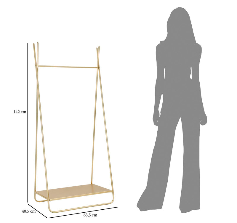 Suport de Umerase Mauro Ferretti Glam Stand Abiti  63,5X40,5X142 cm, Auriu