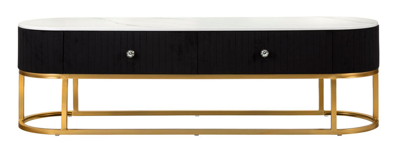 Comoda TV Mauro Ferretti Montpellier Black  150X42X45 cm, Multicolor