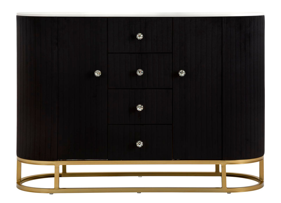 Bufet Montpellier Black Mauro Ferretti 120X40X85 cm, Negru