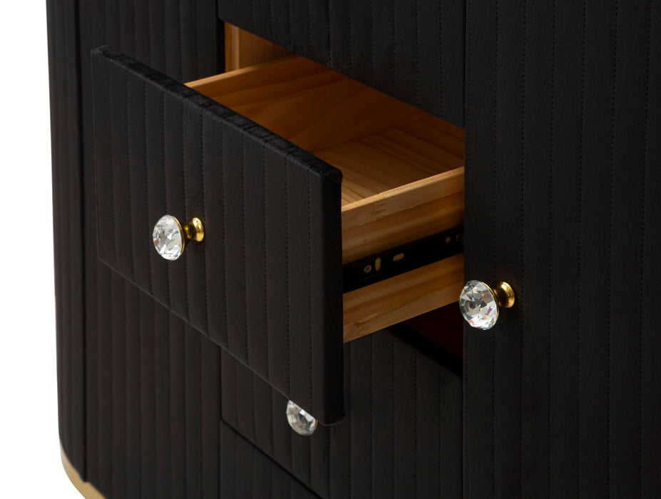 Bufet Montpellier Black Mauro Ferretti 120X40X85 cm, Negru