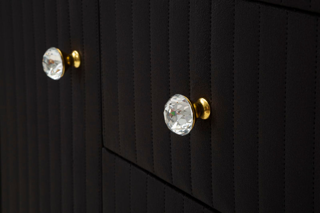 Bufet Montpellier Black Mauro Ferretti 120X40X85 cm, Negru