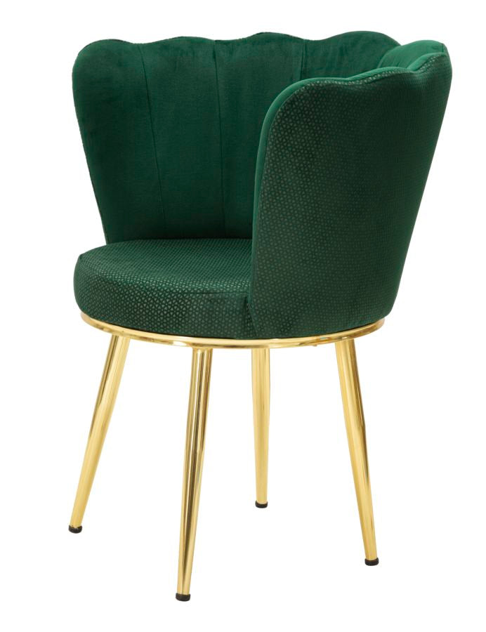 Fotoliu Mauro Ferreti Mindy Green  70X63X83 cm, Verde/Auriu