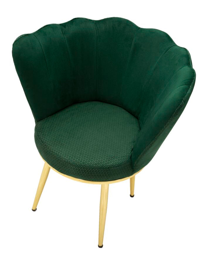 Fotoliu Mauro Ferreti Mindy Green  70X63X83 cm, Verde/Auriu