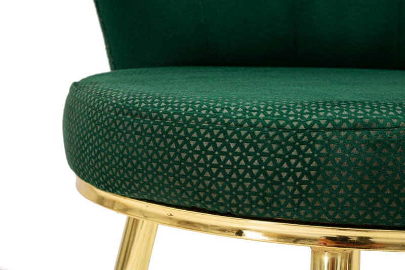 Fotoliu Mauro Ferreti Mindy Green  70X63X83 cm, Verde/Auriu