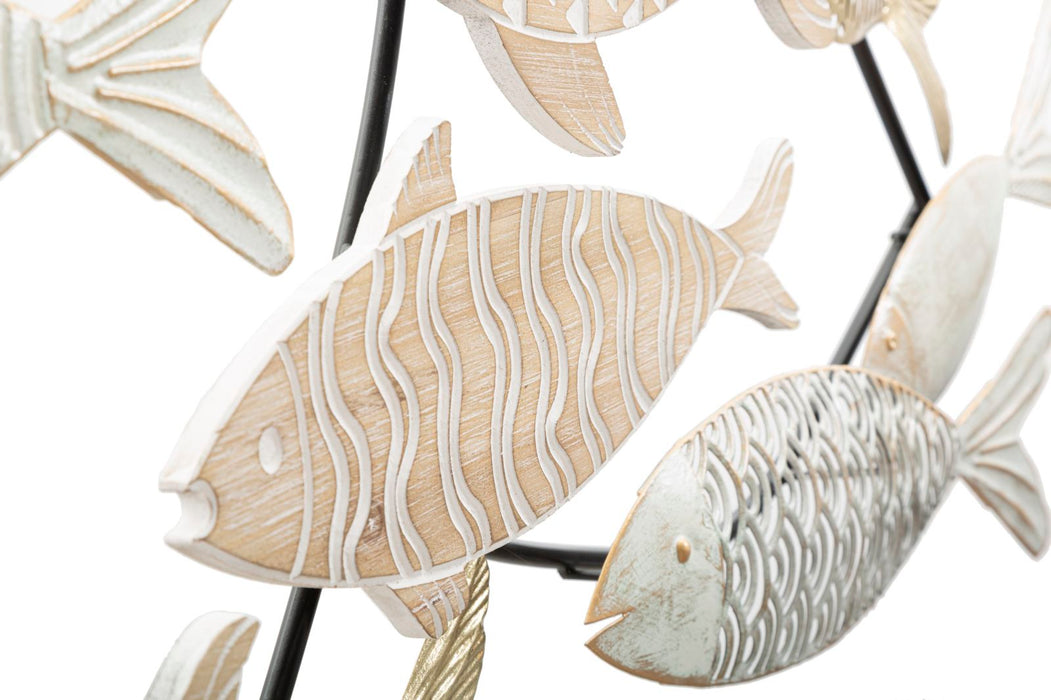 Decoratiune de Perete Mauro Ferretti Fishy  118X5,7X46,4 cm, Multicolor