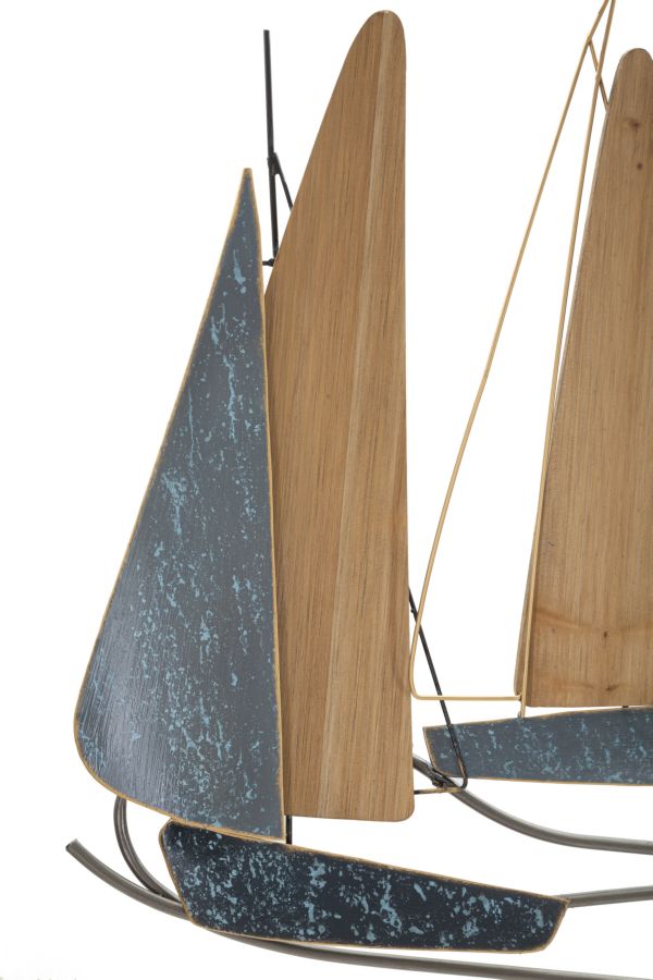 Decoratiune de Perete Mauro Ferretti Dark Regata  132X3,8X76,8 cm, Multicolor