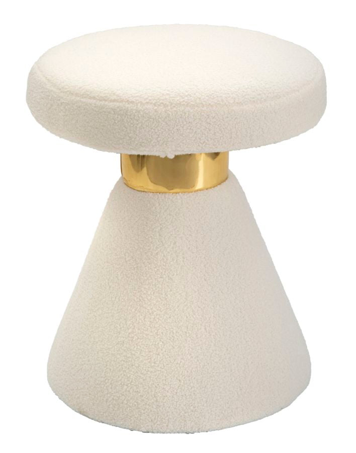 Masuta Cafea Mauro Ferretti Iceland  Ø 42X51 cm, Crem/Auriu