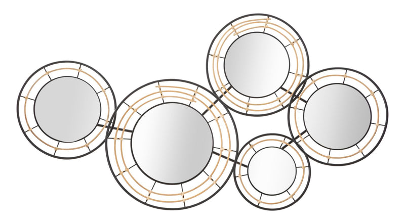 Decoratiune de Perete Mauro Ferretti  With Mirrors Oporto  111X9,5X59 cm, Negru/ Maro