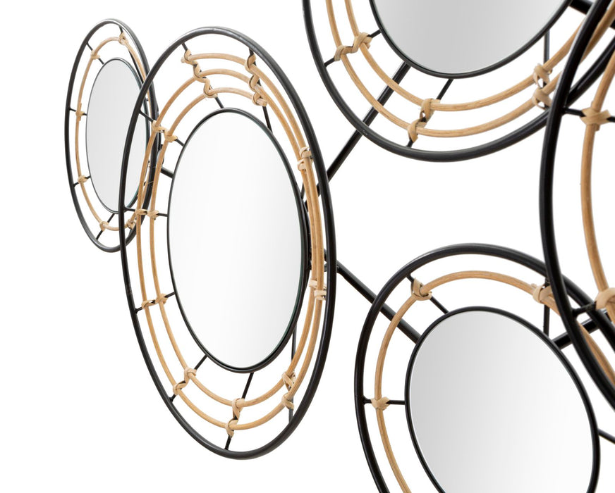 Decoratiune de Perete Mauro Ferretti  With Mirrors Oporto  111X9,5X59 cm, Negru/ Maro