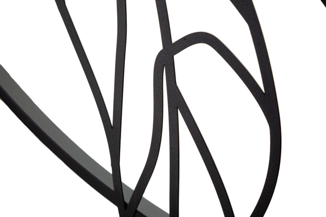 Decoratiune de Perete Mauro Ferretti Simply Flotis  63X2X69 cm, Negru/Auriu