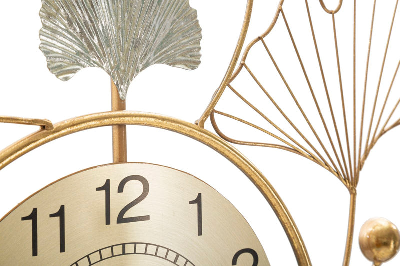 Decoratiune de Perete Mauro Ferretti Leavy With Clock 52, 5X3, 5X102 cm, Multicolor