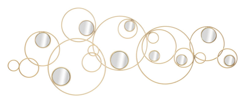 Decoratiune de Perete Mauro Ferretti Light Mirror  118,5X2,5X47 cm, Auriu