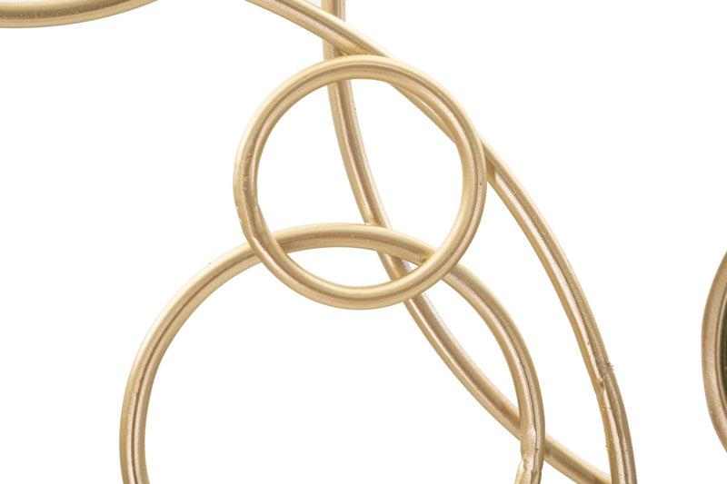 Decoratiune de Perete Mauro Ferretti Light Mirror  118,5X2,5X47 cm, Auriu