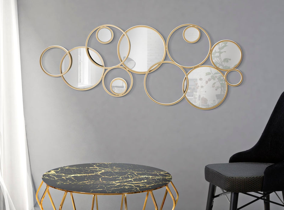 Decoratiune de Perete Mauro Ferretti Mix Mirror  123X4,5X51,5 cm, Auriu