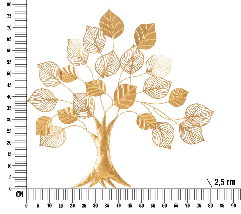 Decoratiune de Perete Mauro Ferretti Albero Goldy  81X2,5X78 cm, Multicolor