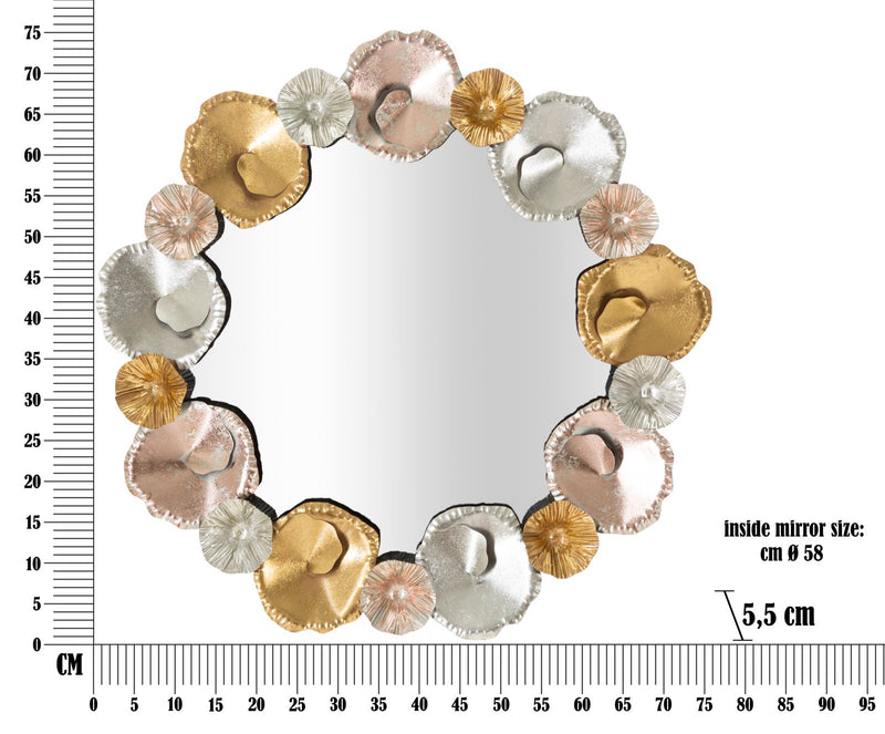Oglinda decorativa Mauro Ferretti Mixy  Ø 75,5X5,5 cm, Multicolor