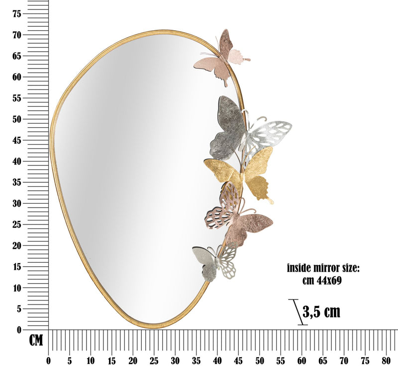 Oglinda decorativa Mauro Ferretti Oval  58,5X3,5X71,5 cm, Multicolor