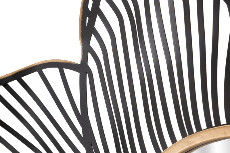Oglinda decorativa Mauro Ferretti Osaka  79X6X86,5 cm, Negru/ Auriu